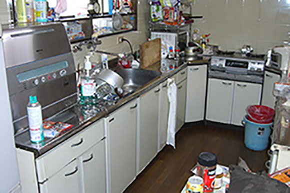 事例1 キッチンスタイルの変更 Before